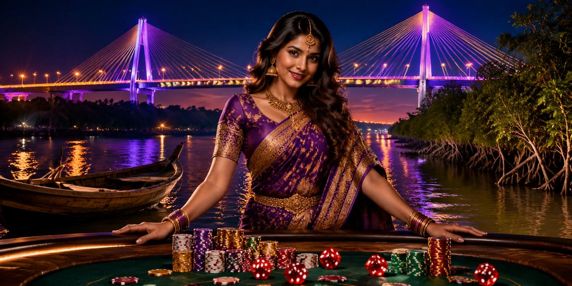 সুন্দরবন অঞ্চলে মোবাইলে অনলাইন বেটিং গেম উপভোগ করছেন একজন বাংলাদেশি তরুণী