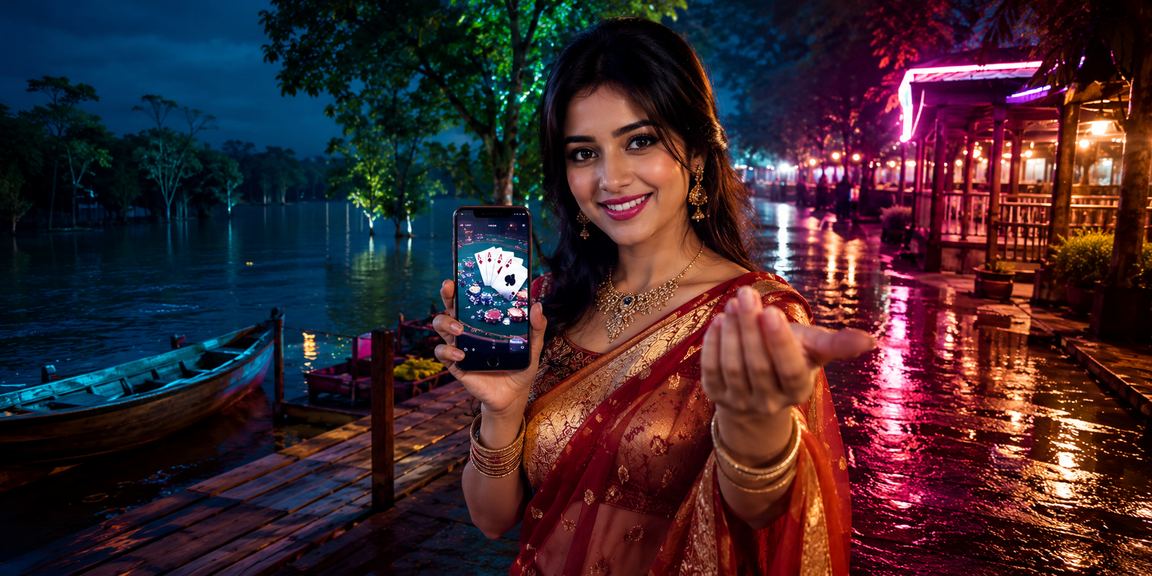 সিলেটে শাড়ি পরিহিত মডেলের সাথে পোকার গেমের আয়োজন